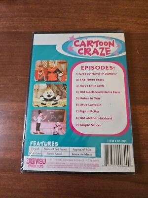 Cartoon Craze Presents - Nursery Classics (DVD, 2006) 872322006400