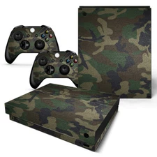 Xbox One X Skin Design Foils Sticker Screen Protector Set - Camouflage 3 Motif