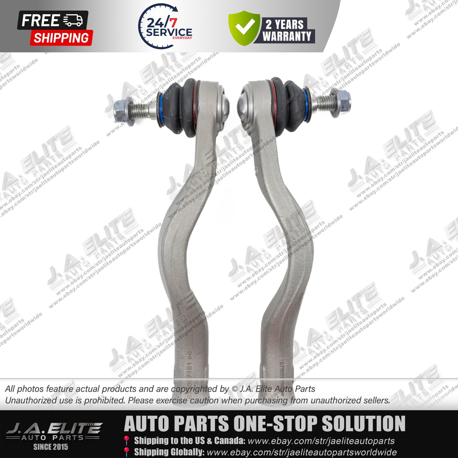 2pcs Left & Right Outer Tie Rod Ball Joint fit Maserati Levante (2019+)