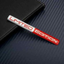 2x Universal 3D Limited Edition Epoxy Gel Auto Aufkleber Emblem Logo Rot Silber