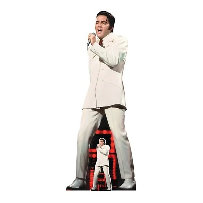 Elvis 1968 Comeback Spécial Taille Réelle en Carton Découpe Avec Mini Debout - Photo 1/3