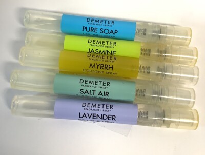 5 Demeter Unisex Cologne Spray Lot Assortment Sample Mini 0.17 fl. oz. 5ml each