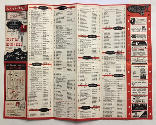 Vintage Street Map Guide GREENWICH VILLAGE, NEW YORK CITY, 1960's Very Rare!! image 4