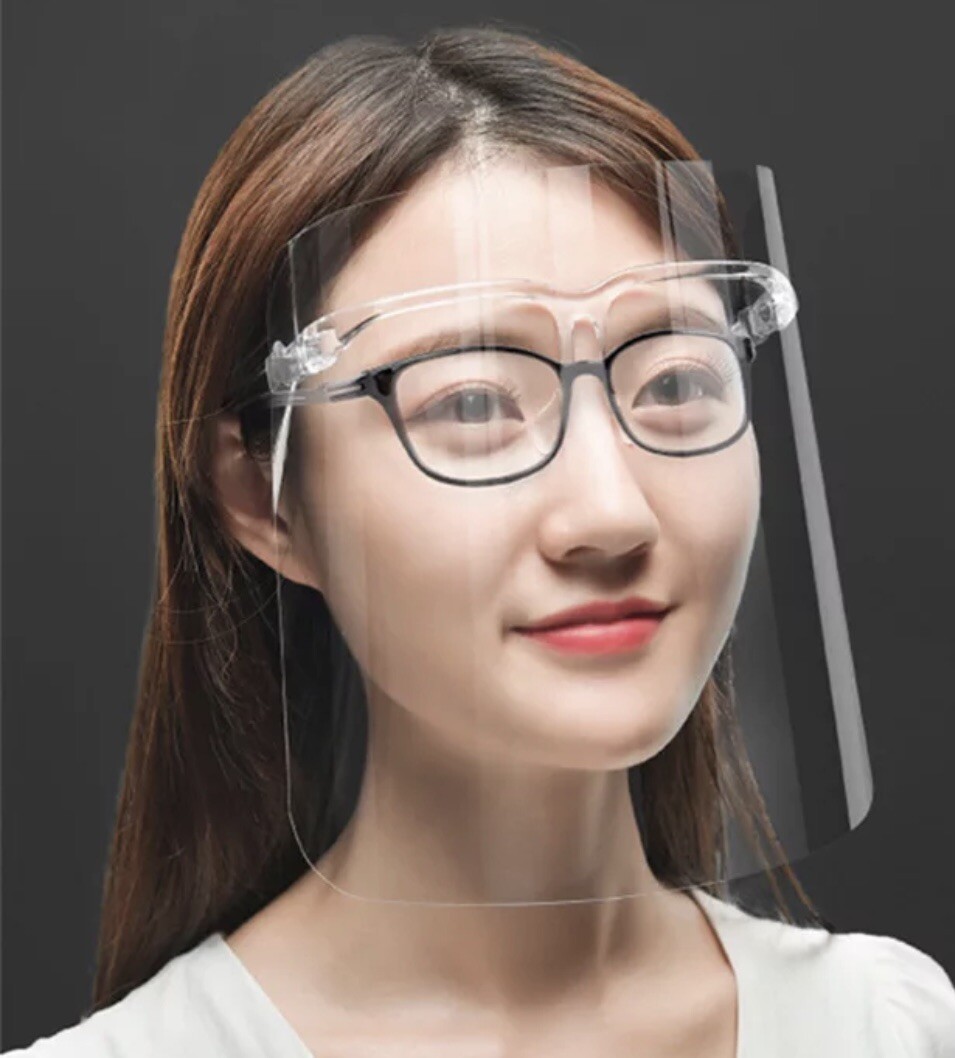 ⭐ 10 PCS Face Shield Guard Mask Safety Protection With Glasses Reusable