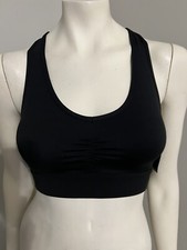 Gap Fit Eclipse Removable Cups T-back Pullover Black Sports Bra NWT Size Small