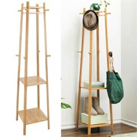 2-IN-1 GarderobenstäNder KleiderstäNder Baumform Garderobe Mit 3 Ablagen 8 Haken