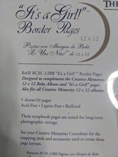 Creative Memories 12 x 12 It's a Girl Scrapbook Pages New RCM-12BB Pink Gingham