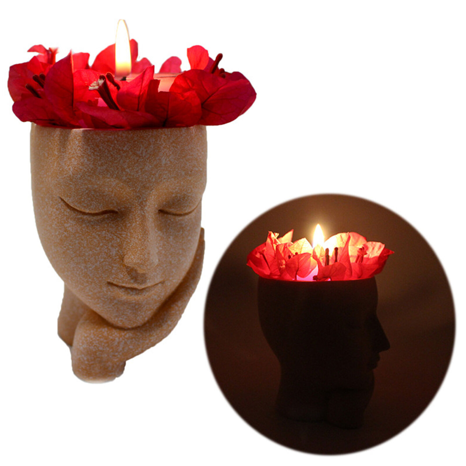 Face Flower Pot Ornament Innovative Resin Succulent Potted Desktop Plants