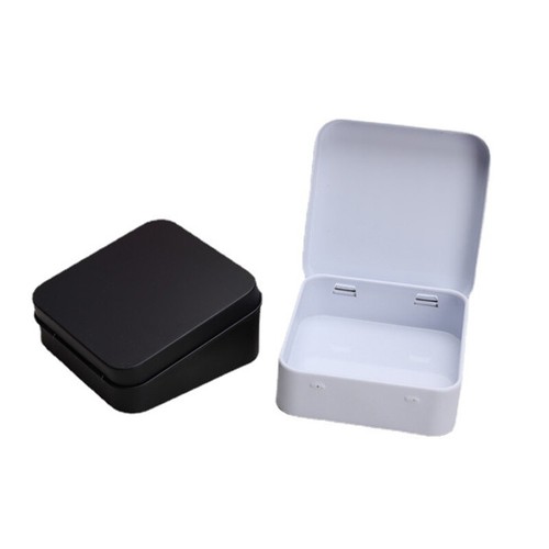 Small Items Storage Box Mini Tin Box Square Tinplate Box Jewelry Bo * ◮ - Picture 10 of 13