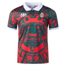 Mexico National Team World Cup 98 Football Soccer - Red&Green - Large (Run Small
