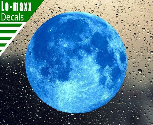 Pegatina Vinilo Impresa Luna Azul Alta Calidad Gráfico Pared Ventana Varios Tamaños - Imagen 14 de 14