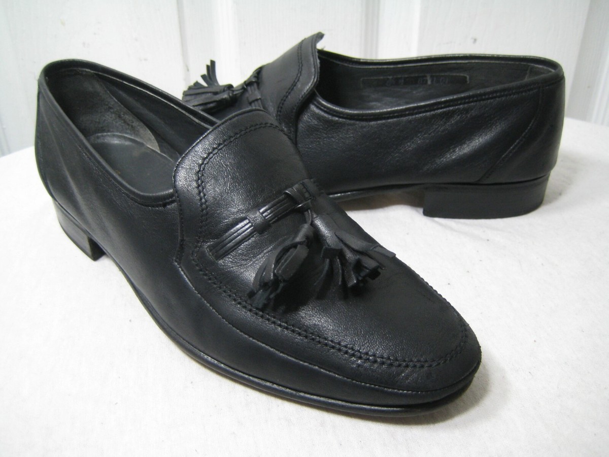 Bally of Switzerland DAVOS Black Leather Loafers Tassel Mens  display picture 2