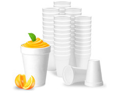 20 Oz Disposable Styrofoam Cups 50 Pack White Foam Cup Insulates Hot  Cold