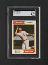 1974 OPC BUCKY DENT RC #582 ~ SGC 7 NM ~ Super RARE O-Pee-Chee! ~ Pop 1