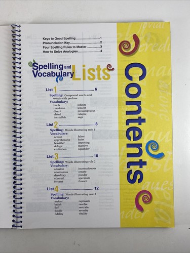 A Beka Vocabulary Spelling Poetry III TEACHER KEY 4th Edition Spiral Bound ABeka - Bild 4 von 4
