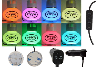 LED Beleuchtung für original Poppy Lufterfrischer 12-24V - RGB mehrfarbig