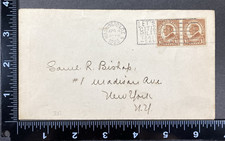 US Stamp 576 Imperf Pair FDC Harding Cover, April 4 1925 to New York NY