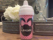 Minnie Mouse Personalized sippy cups Minnie cups Pink minnie sippy cup
