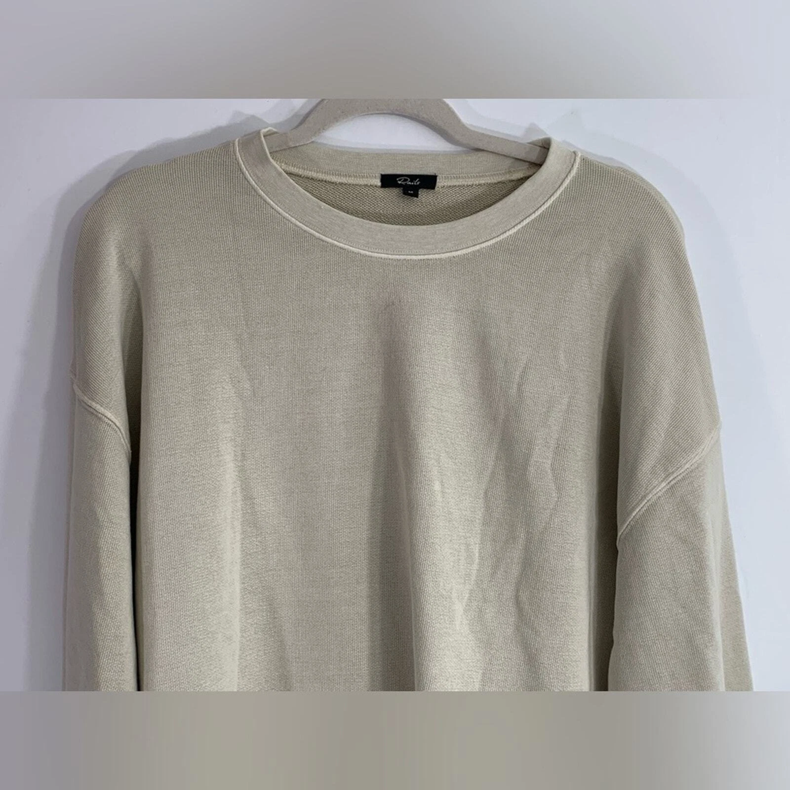 OFF WHITE Felpa donna Rails M panna bianca misto cotone girocollo revolve