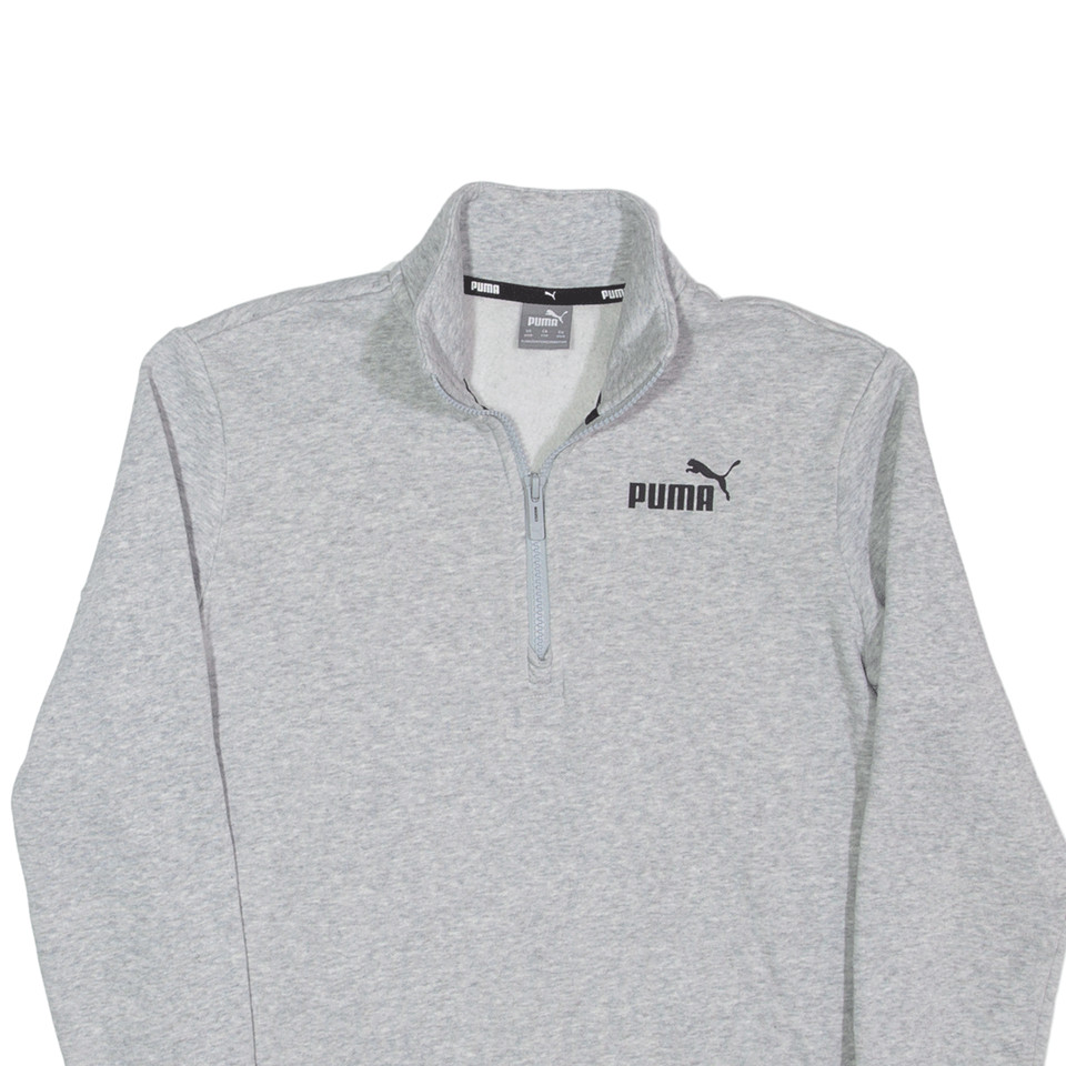 PUMA Sweatshirt Grey 1/4 Zip Mens XXS eBay
