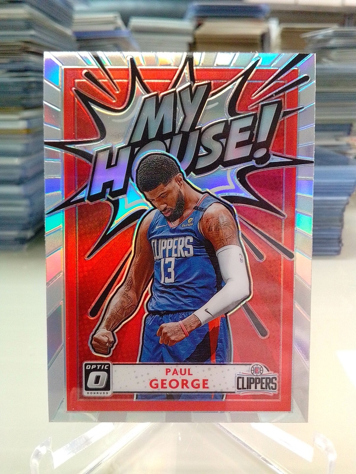 2020-21 Panini Donruss Optic My House Holo Prizm Paul George #11