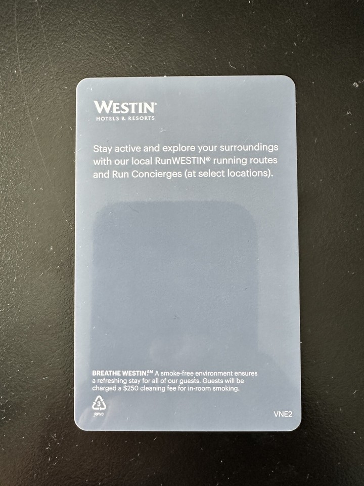 WESTIN (Marriott Bonvoy) Hotel Key RFID Keycard “Move Well” eBay