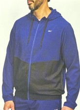 Image of Reebok Men's Training Woven Jacket Size MEDIUM Vector Blue NO TAGS