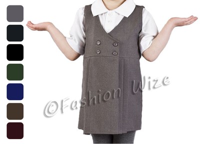 grey school pinafore