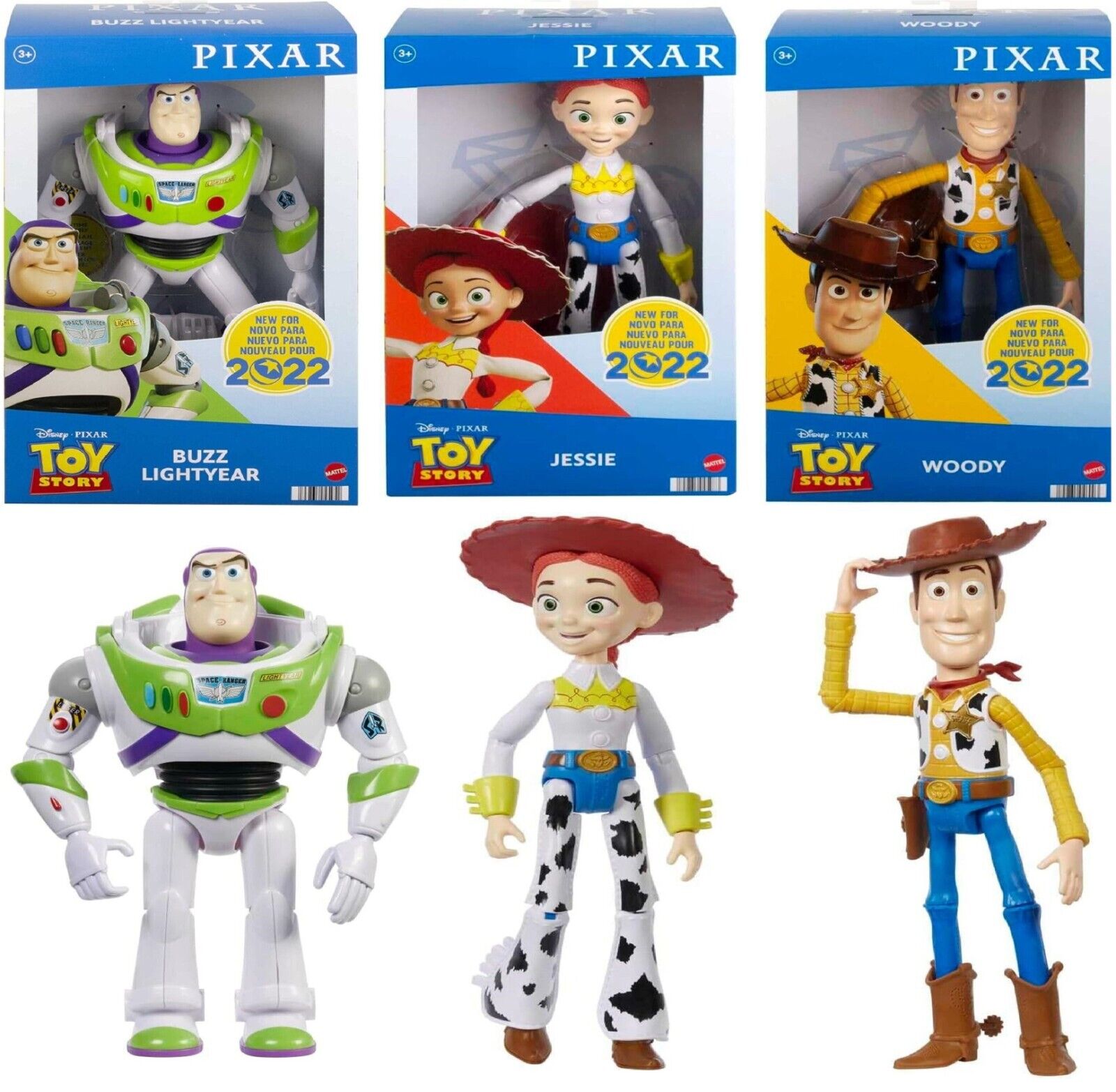 7 pcs / lot Toy Story 4 BOX dessin animé Figure jouet Woody Buzz