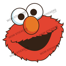 Elmo Sesamstra&szlig;e Figur Aufkleber 150x145mm Eiswagen Anh&auml;nger Laden Decals
