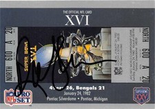 Randy Cross autographed football card (49ers) 1990 Pro Set #16 Super Bowl XVI