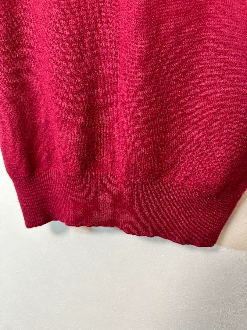 Autentico gilet Yves Saint Laurent maglia cashmere colore rosso vino bordeaux taglia M