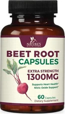 Beet Root Capsules Extra Strength 1300mg Beetroot Powder Extract