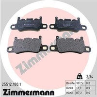 Zimmermann BremsbeläGe Bremsbelegsatz Hinten FüR Porsche Cayman 911