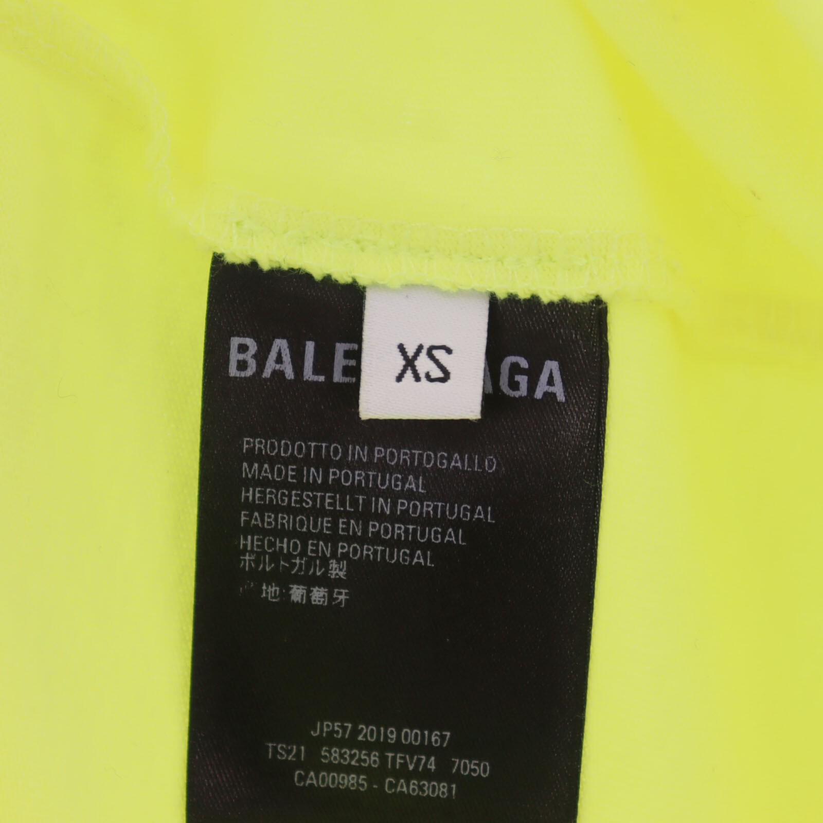 BALENCIAGA Short Sleeve T-shirt Tops XS Fluorescent Yellow #AH677 S thumbnail 10
