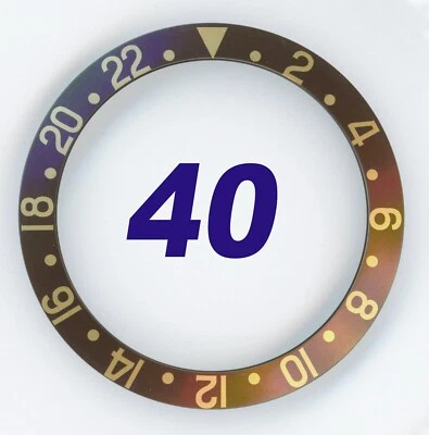 FAT font NOS Bezel x Rolex GMT Master GOLD 1675/8 or 16758 (gold Tiger's eye) - Image 1 of 2