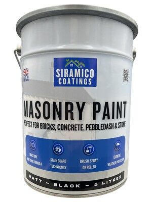 Siramico | Mauerfarbe | 5 Liter | glatt | 10 Jahre Schutz | UV-beständig