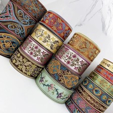 Cinta bordada floral jacquard étnico adorno artesanías costura ropa accesorios