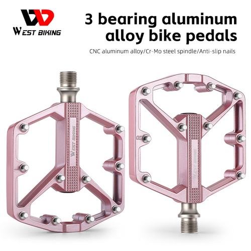 Bicycle Pedals Aluminum 3 Bearings Gradient Bike Pedals Platform Pedals 9/16 in - Picture 6 of 19