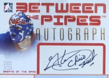 06-07 itg btp pipes greats game glenn resch new york islanders autograph auto