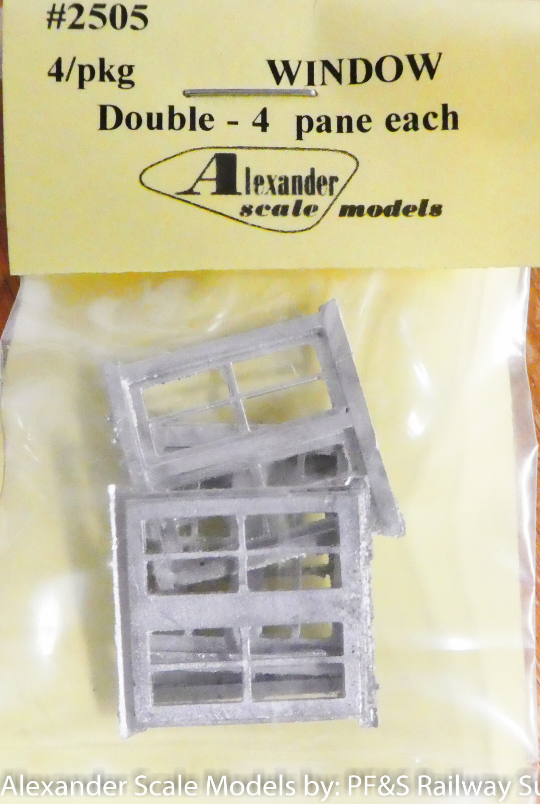 Alexander Scale Models HO #2505 Double - 4 Pane Windows (4pcs (Light ...