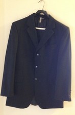 Jos A. Bank Men's Black 2 Peice Suit - 3 Button - Wool Blend - Jacket Size 38