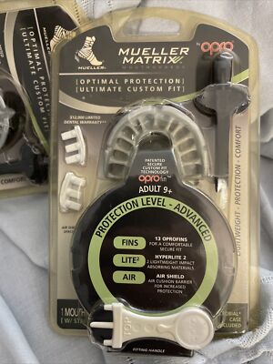 Mueller Matrix Adult 9+ Mouth Guard By Opro Black Advanced Protection New