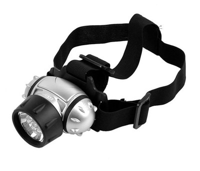 Lampada Frontale LED Ricaricabile Blu &ndash; Alluminio Per Pesca, Campeggio, Lavoro