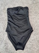 NWOT H M Chic One Piece Back Cutout Black Swimsuit Sz 8 DISCONTINUED