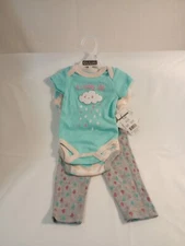 Quiltex baby -girls It's Raining Love Cloud 3pc Turn me around pant suit