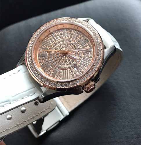 Ladies Genuine Casio Designer Dress Watch Swarovski Sapphire SHE-4510 Rose Gold - Picture 10 of 14