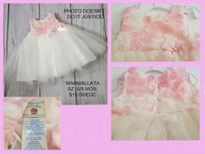 INFANT 6/9 MOS. SPECIAL OCCASION MARMELLATA TULLE DRESS W/PINK WHITE ROSETTES