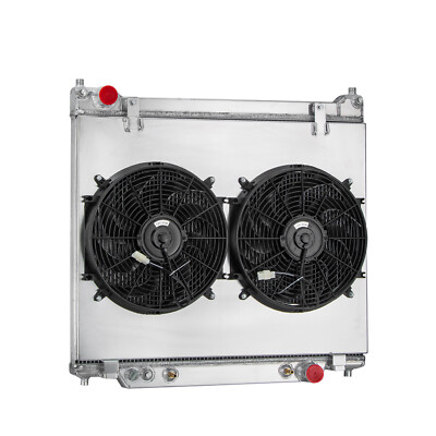 2 Row Radiator&Shroud Fan Fit 1995-97 96 Ford F250 F350 Super Duty 7.3L Diesel