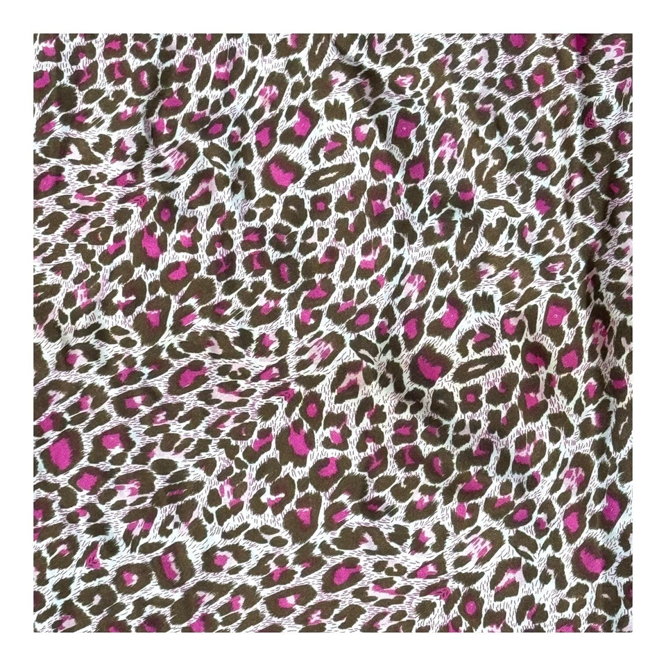 Donna Loren Gold Label Leopard Print Chemise Nightgown L Nightie Pink & Brown - Image 2 of 4